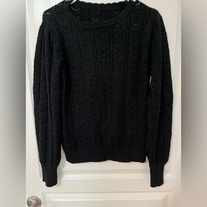 Women’s Elegant Black Crewneck Sweater